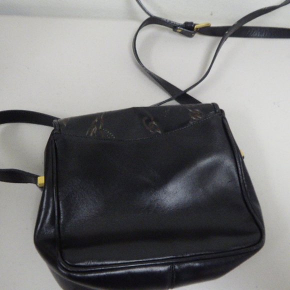 PERUZZI ITALY LEATHER CROSSBODY equestrian BAG - Picture 2 of 6